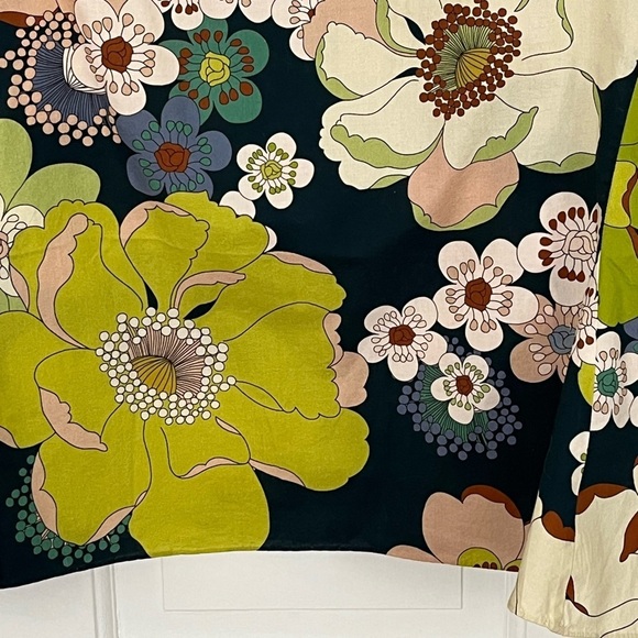 Handmade Hands of Gold Cottagecore Vintage Floral Print Sleeveless Top 60’s 70’s - Picture 3 of 11